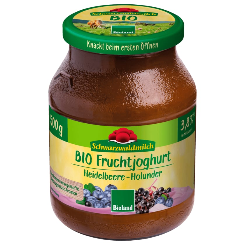Schwarzwaldmilch Bio Fruchtjoghurt Heidelbeere-Holunder 500g